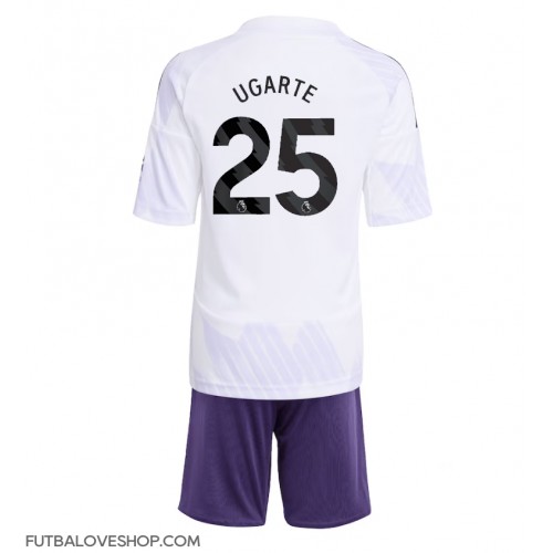 Dres Manchester United Manuel Ugarte #25 Preč pre deti 2025-26 Krátky Rukáv (+ trenírky)
